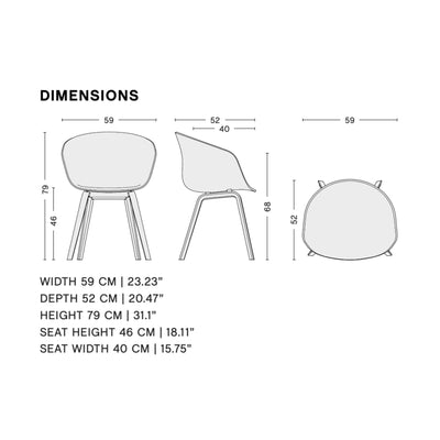 Hay About A Chair AAC 22, white/water-based lacquered oak