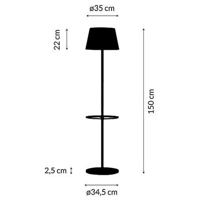 Sompex Garcon Outdoor rechargeable lamp, black