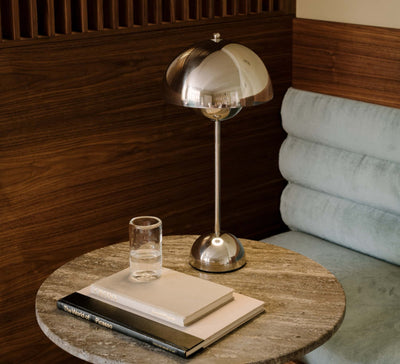 &Tradition Flowerpot VP3 table lamp, chrome