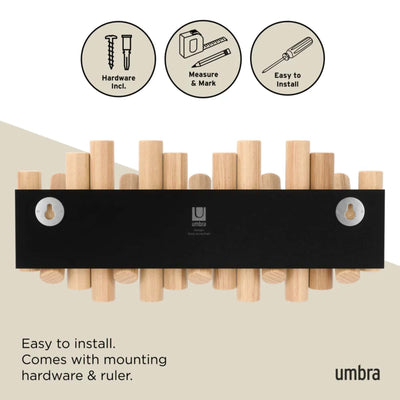 Umbra Picket wall hook, oak