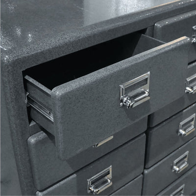 Dulton Cabinet 3 Column by 5 Drawers, grey