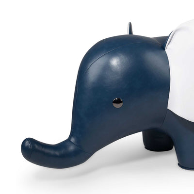Zuny Giant Elephant Home Deco , Midnight Blue/White
