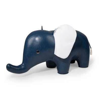 Zuny Giant Elephant Home Deco , Midnight Blue/White