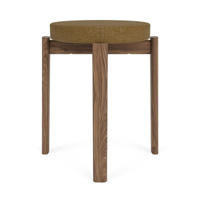 Audo Copenhagen Passage Stool Walnut Base Upholstered Seat