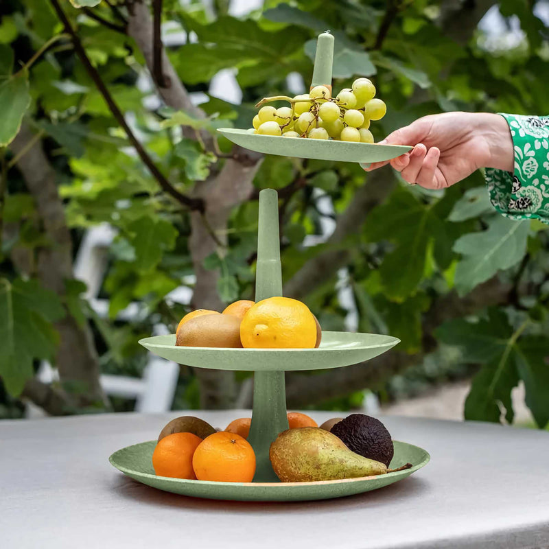 Koziol Babell serving dish 3-tier, green