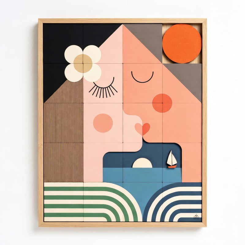 Taquin And Boom! puzzle wall art 63x78