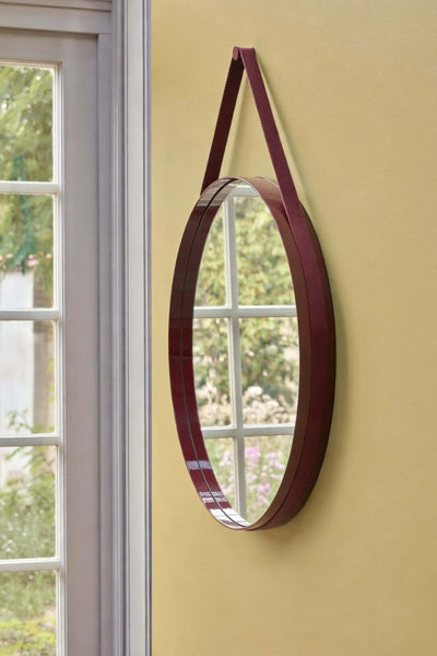 Hay Strap Mirror No.2, dark brown