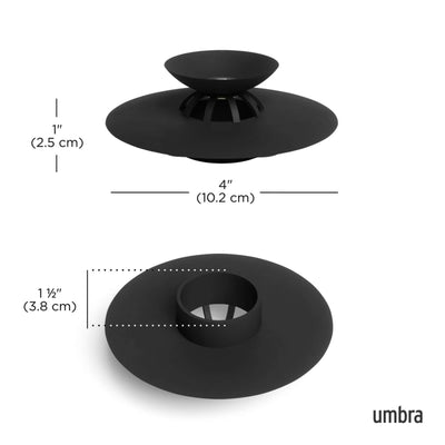 Umbra Flex Drain Stop & Hair Catcher, Black