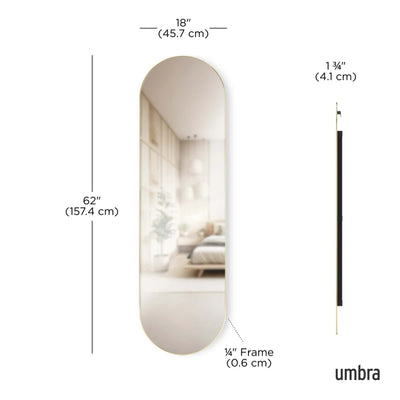 Umbra Hubba Pill mirror 157, brass