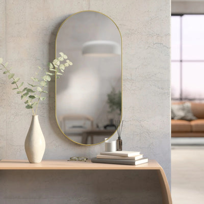 Umbra Hubba Pill mirror 91, brass