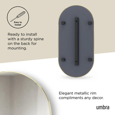 Umbra Hubba Pill mirror 91, brass
