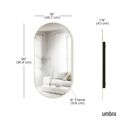 Umbra Hubba Pill mirror 91, brass