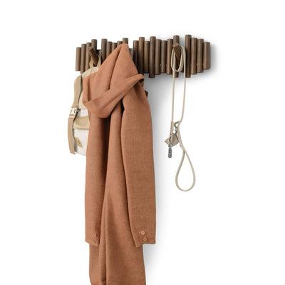 Umbra Picket 8 wall hook, aged walnut