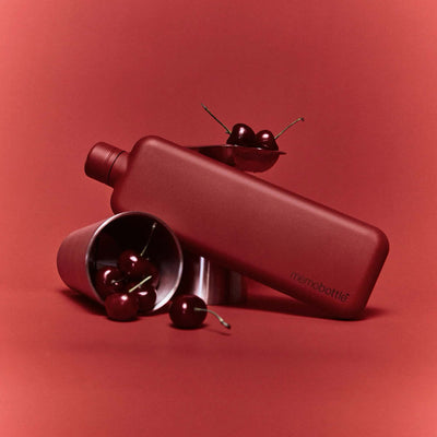 memobottle Slim Stainless Steel Red 20oz