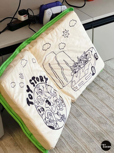 Sunday Home Studio Book foldable cushion, aliens