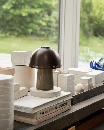 &Tradition Raku SH8 rechargeable lamp, beige grey