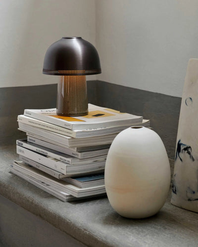 &Tradition Raku SH8 rechargeable lamp, beige grey
