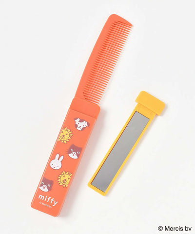 Miffy Colorful Sagara comb & mirror, yellow