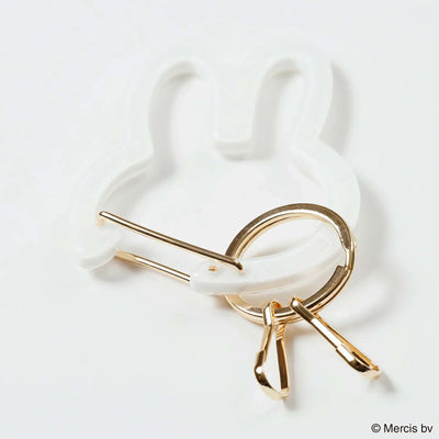 Miffy Acrylic Carabiner Charm, Ivory