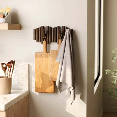 Umbra Picket wall hook, aged walnut