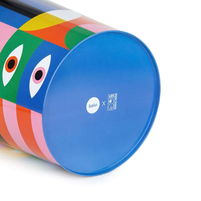 Balvi Los Pepes Eyes Blue waste basket