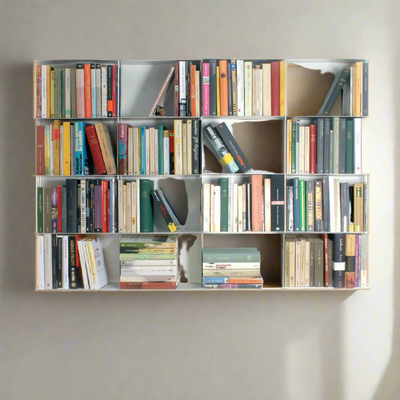 Kriptonite Krossing wall shelf 133x100cm, aluminum