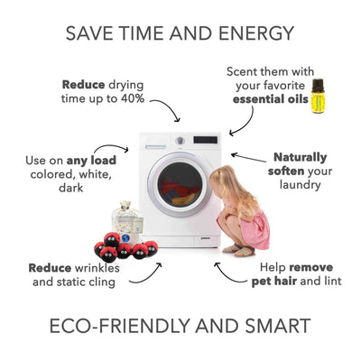 Friendsheep Wool Eco Dryer Balls, laundrybugs & floral (set-of-6)