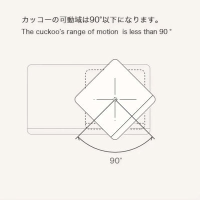 Lemnos Cubist Cuckoo clock, brown/natural