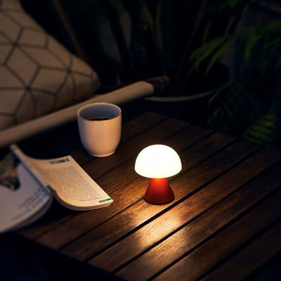 Lexon Mina rechargeable lamp, polished aluminum