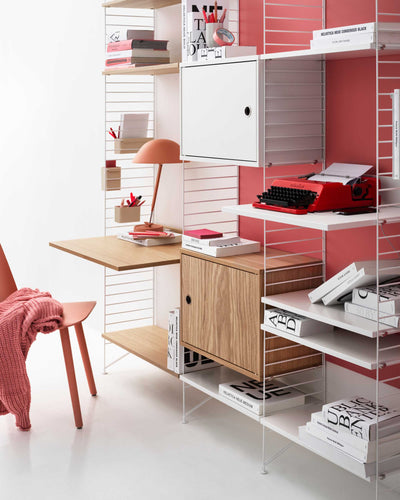 String Cabinet With Swing Door (d30xw58xh42cm), Oak