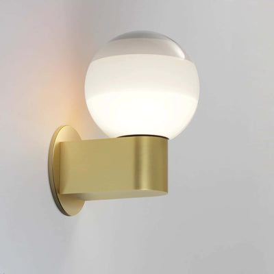 Marset Dipping light wall lamp, white brass