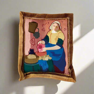 LivHeart Art Plush Cushion, The Milkmaid