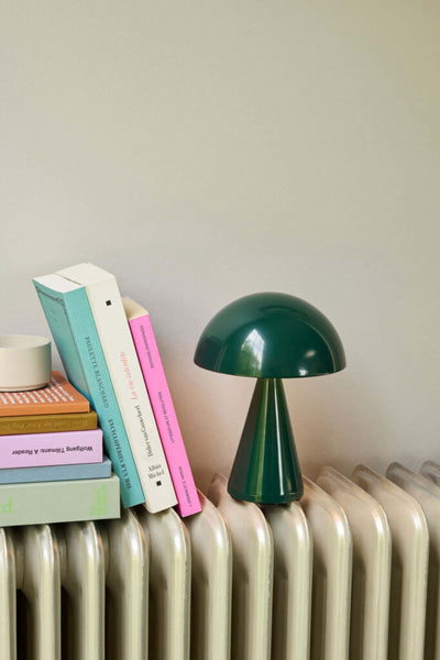 Hubsch Mush rechargeable lamp, dark green