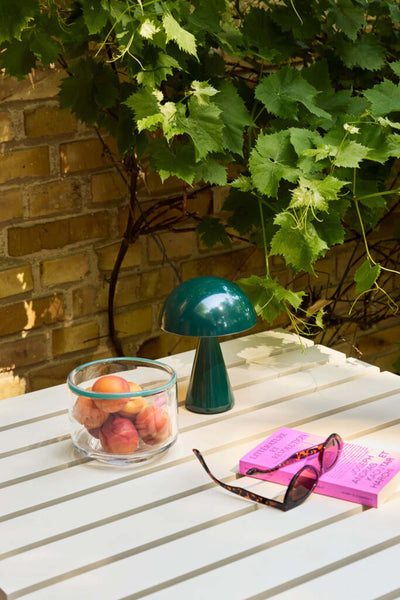 Hubsch Mush rechargeable lamp, dark green