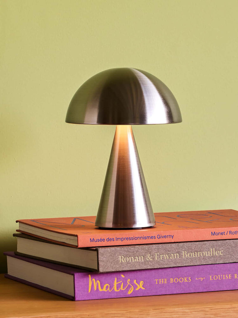 Hübsch Hubsch Mush rechargeable lamp, nickel