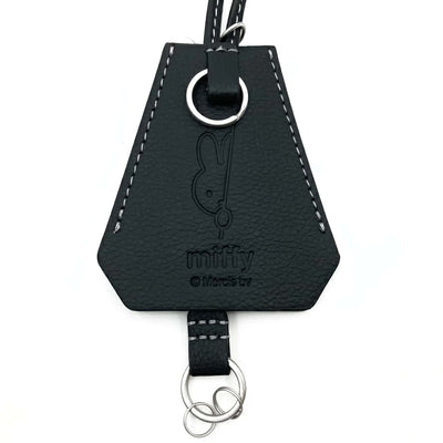 Miffy key & glasses necklace, black