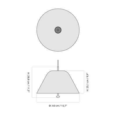 Audo Levitate Pendant Lamp (ø40cm) , Sage Green/Brass