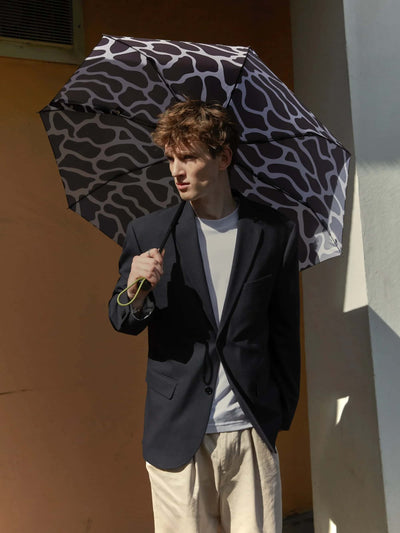 ODH Black & White Ripples Daily Compact Straight Umbrella