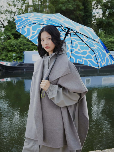 ODH Blue Ripples Daily Compact Straight Umbrella