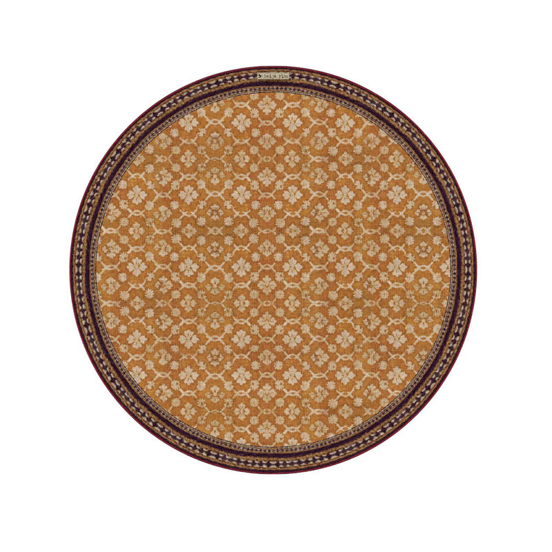 Beija Flor Jaipur Amber Round Vinyl Placemat
