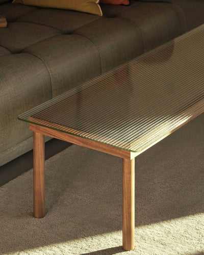 HAY Kofi coffee table with glass top (140x50cm)