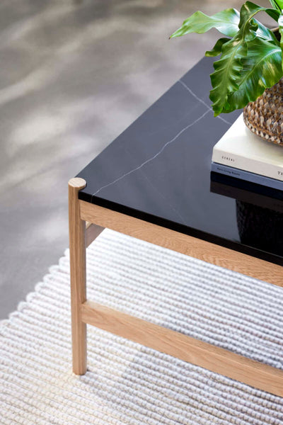 Hubsch Raw coffee table. black/natural