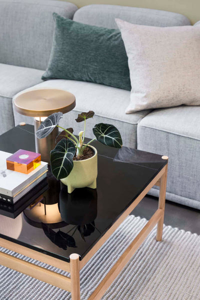 Hubsch Raw coffee table. black/natural