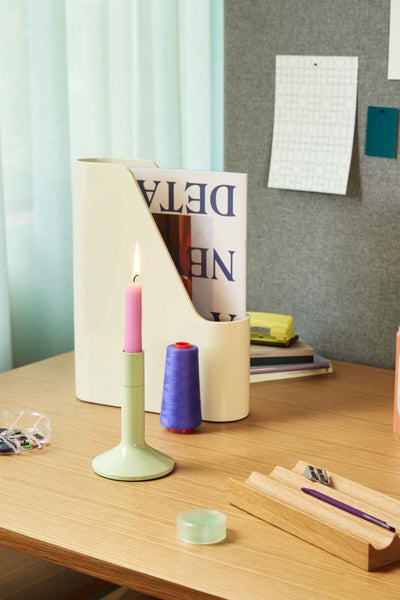 Hübsch Redux Desk Organiser Offwhite/Light Yellow/Petrol (set of 3)