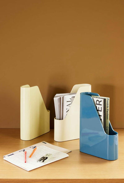 Hübsch Redux Desk Organiser Offwhite/Light Yellow/Petrol (set of 3)