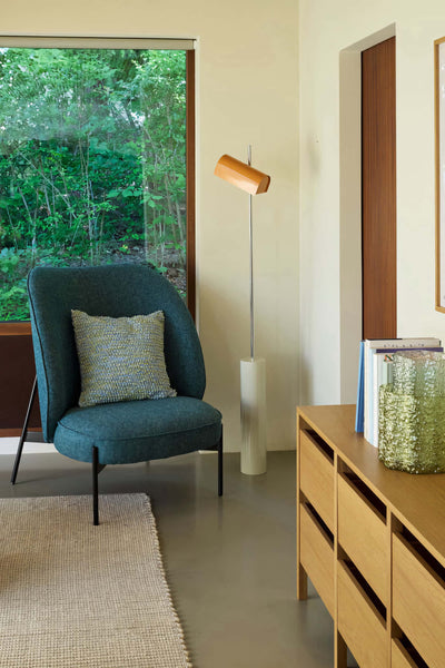 Hubsch Reflector Floor Lamp Orange