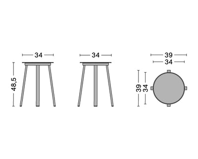 HAY Revolver stool, black