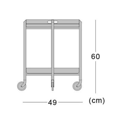 Gudee Roca cart 2-tier round, brown