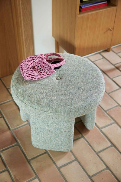 Hubsch Rocco Pouffe, light green