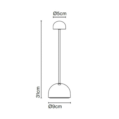 Marset Sips portable table lamp, chocolate/gold